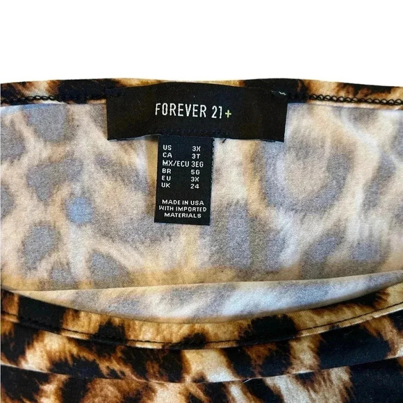 Forever 21+ Women's Plus Size 2X Cheetah Print Cropped Top Excellent Condition. - Picture 5 of 7